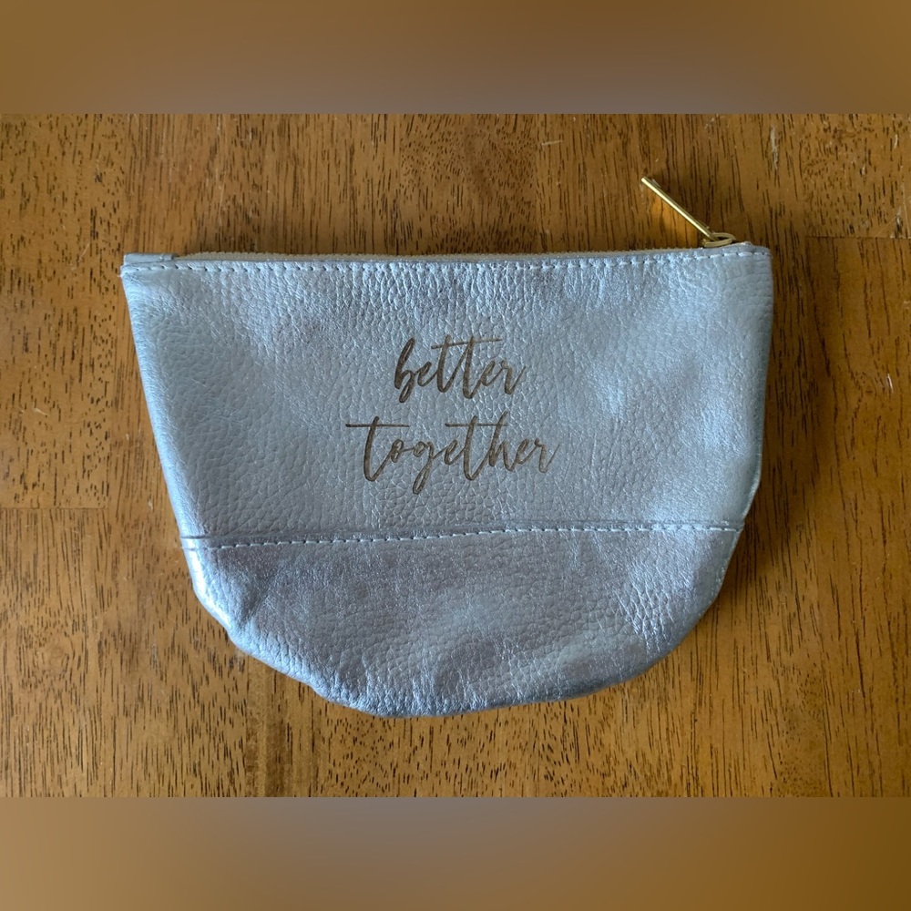 Silver Metallic Leather Sseko Designs custom Moon Clutch